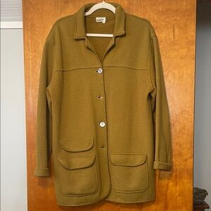 Juliana collezione Mustard green 100% Wool Utility Jacket